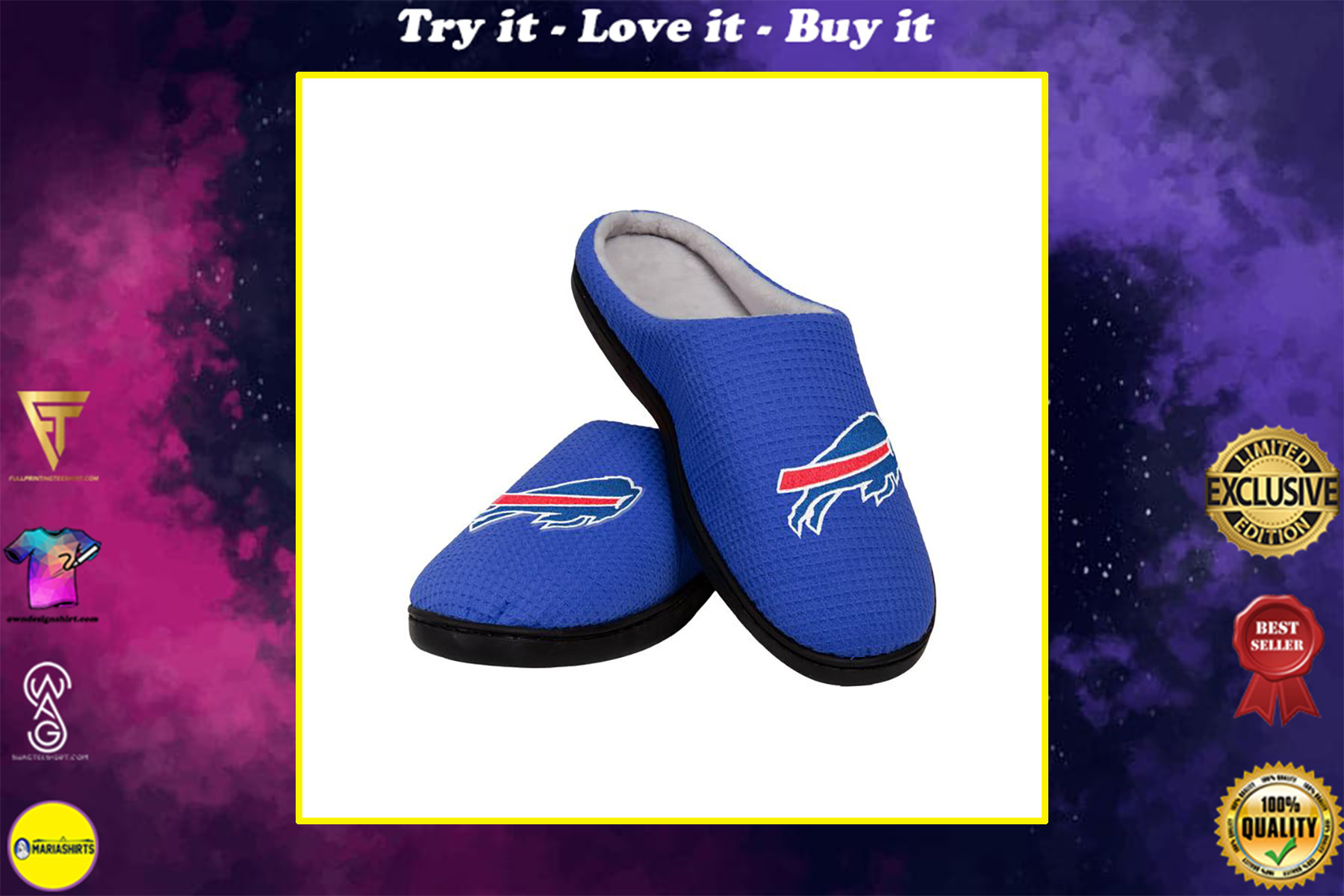 [special edition] buffalo bills football full over printed slippers – maria