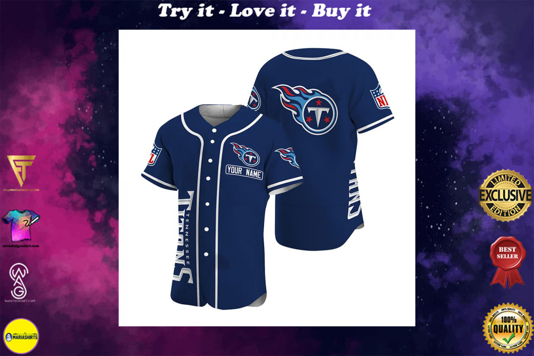 [special edition] customize name jersey tennessee titans shirt – maria