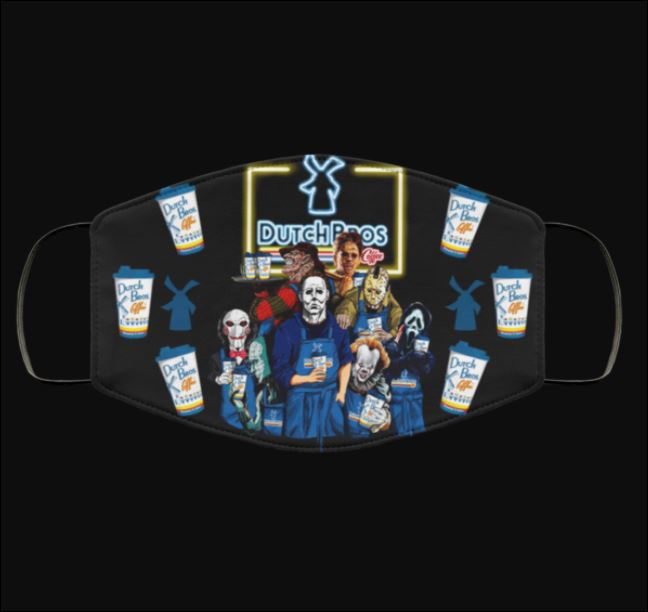 Halloween Dutch Bros coffee horror characters face mask