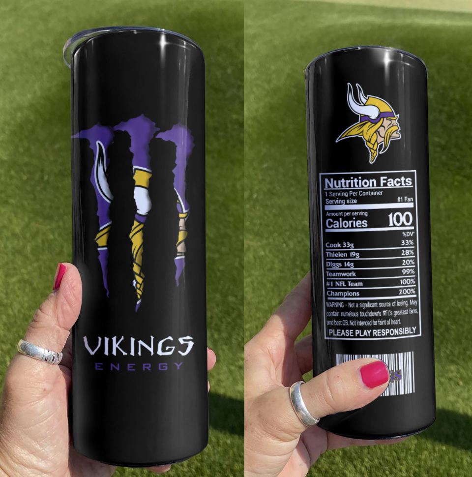 Vikings Energy skinny tumbler – dnstyles