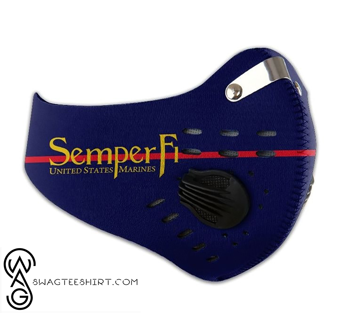 Semper fi united states marine corps filter activated carbon face mask