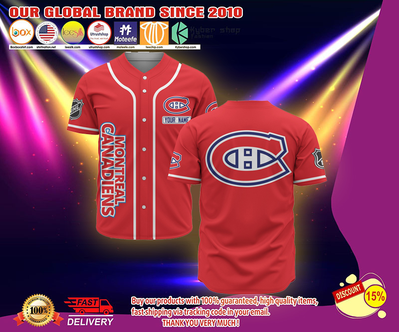 Montreal Canadiens baseball jersey shirt 2