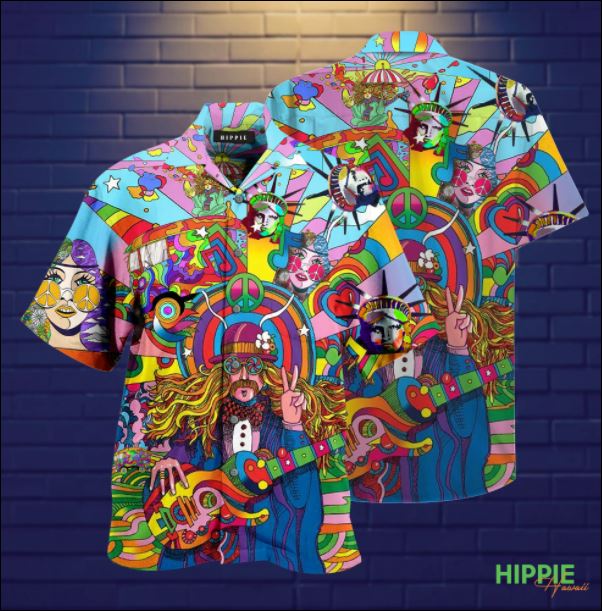 Hippie unisex hawaiian shirt