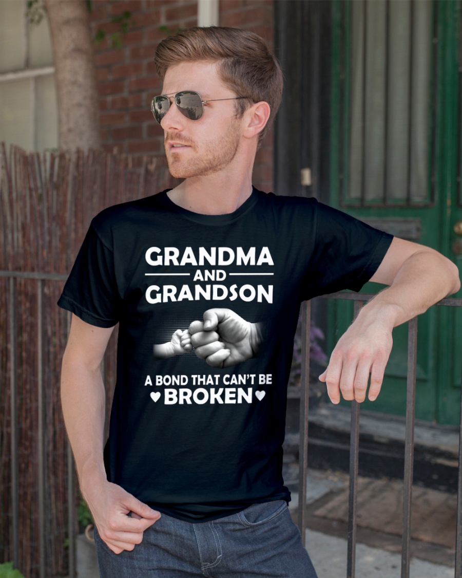 Grandma and grandson a bond that cant be broke shirt