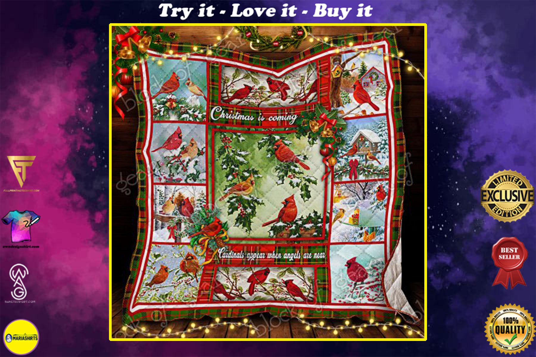 christmas cardinals bird christmas is coming cardinals appear when angels are near quilt