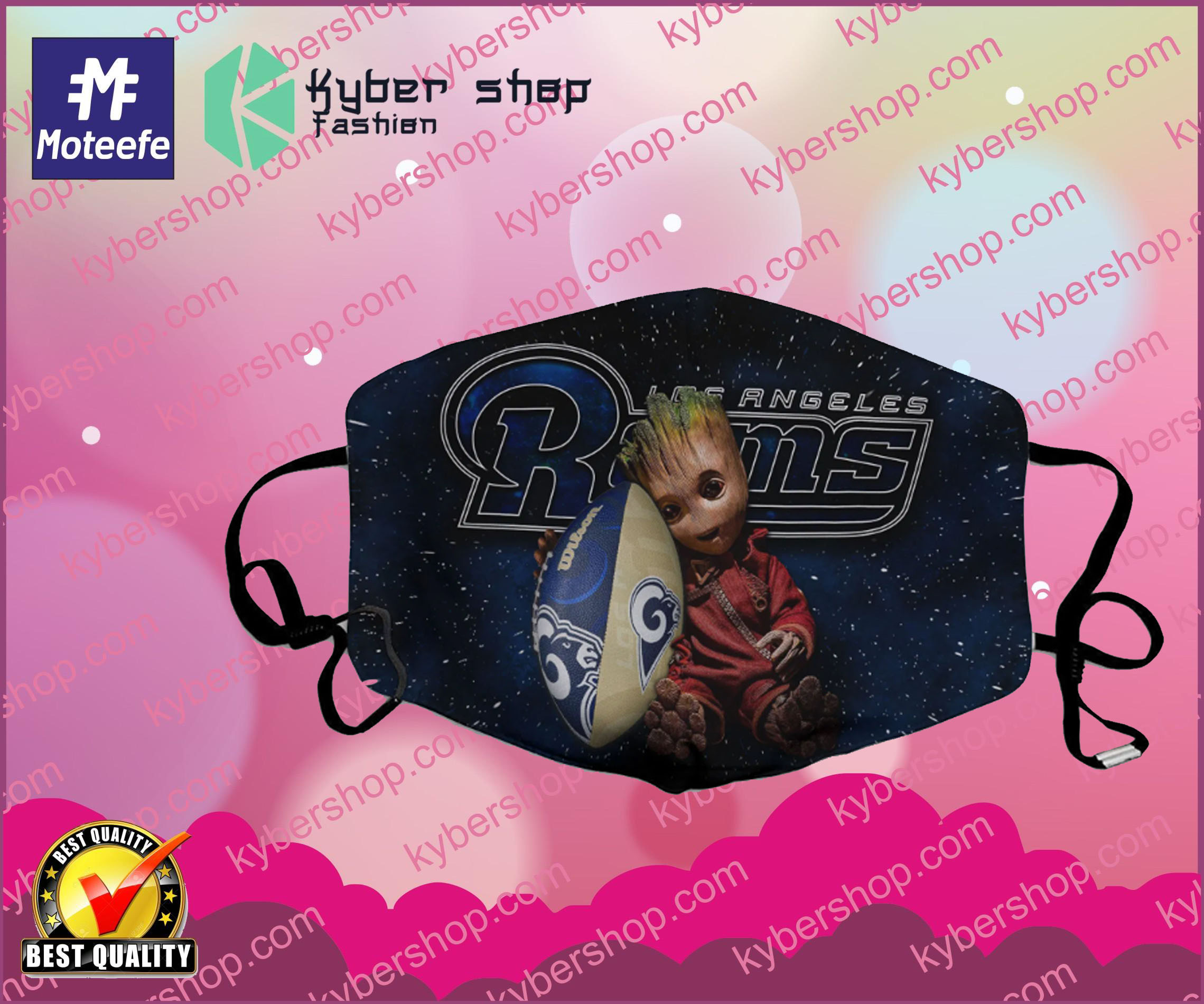 Baby Groot Los Angeles Rams Face Mask