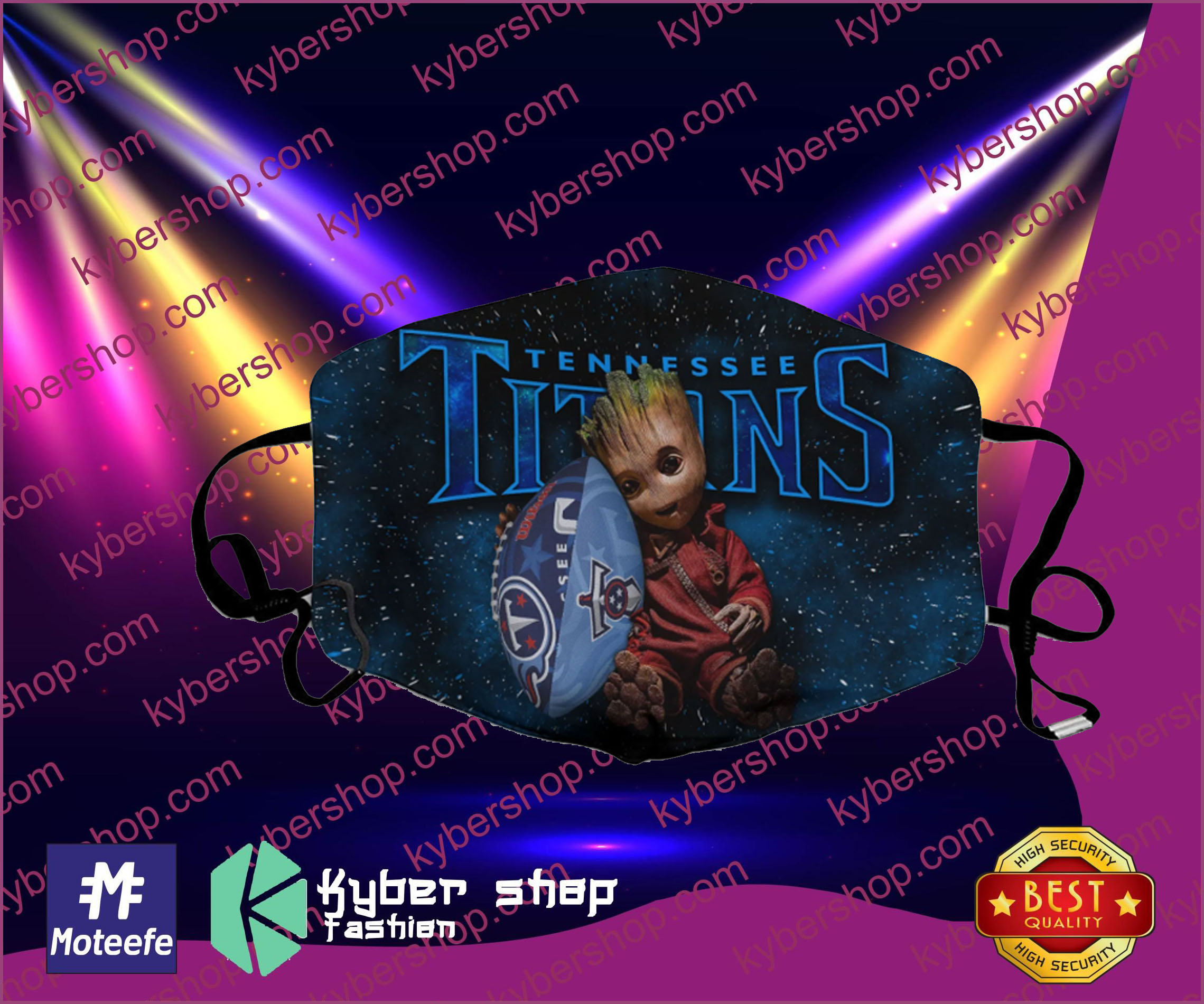 Baby Groot Tennessee Titans Face Mask1