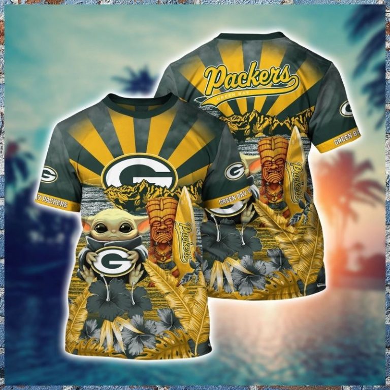 Baby Yoda Green Bay Packers The Desert Sun 3d shirt (1)