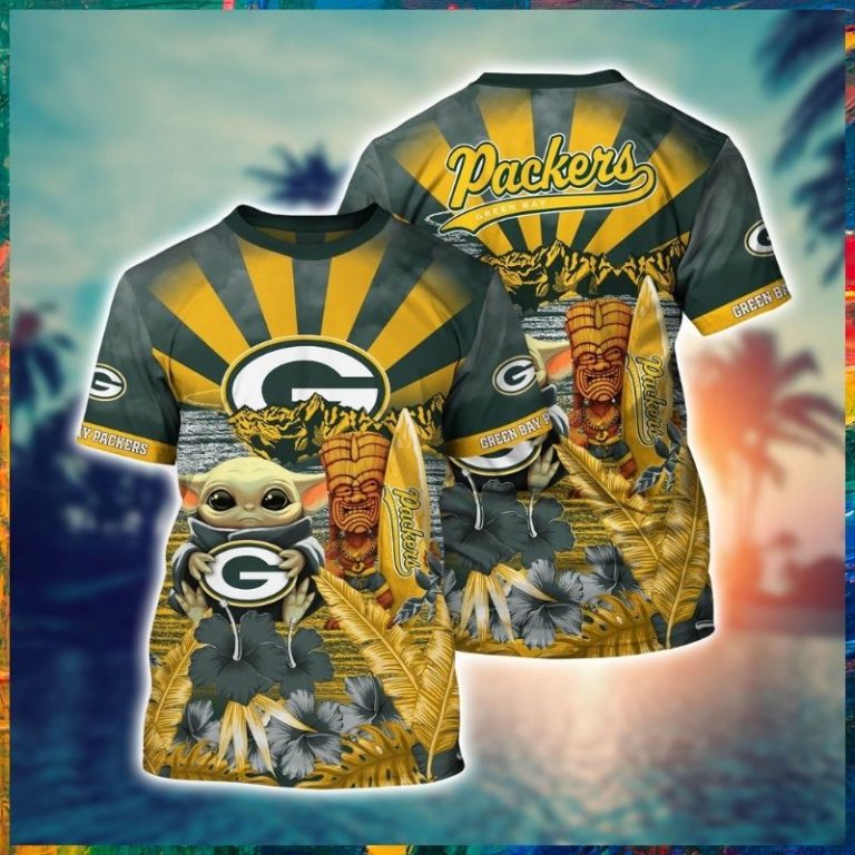 Baby Yoda Green Bay Packers The Desert Sun 3d shirt (2)