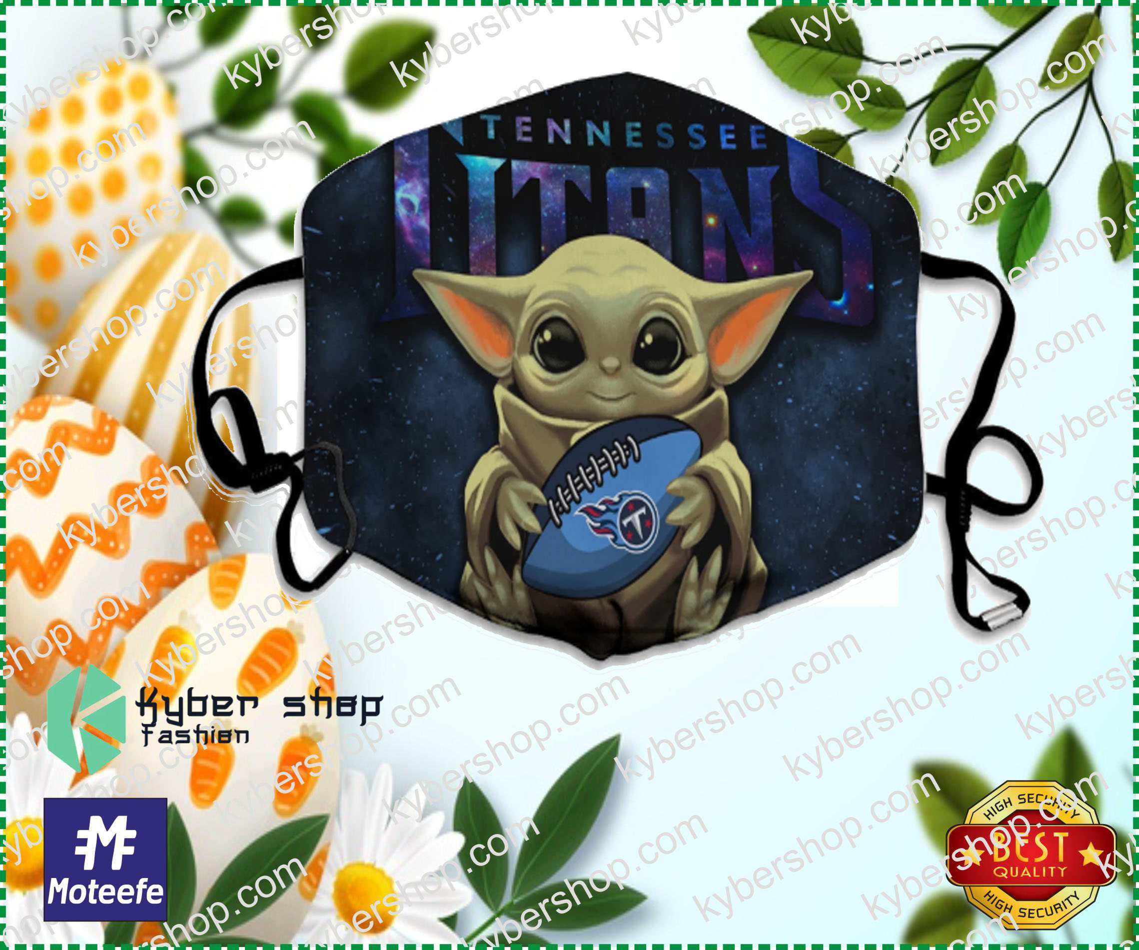 Baby Yoda Tennessee Titans NFL Face Mask