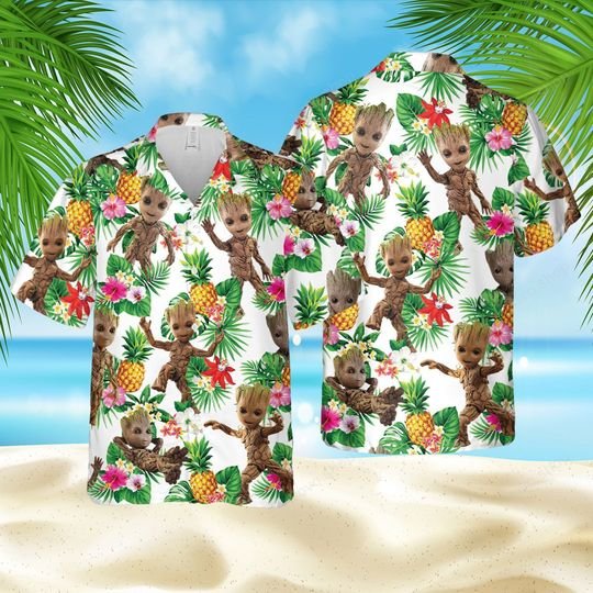 Baby groot pineapple hawaiian shirt, short – LIMITED EDITION