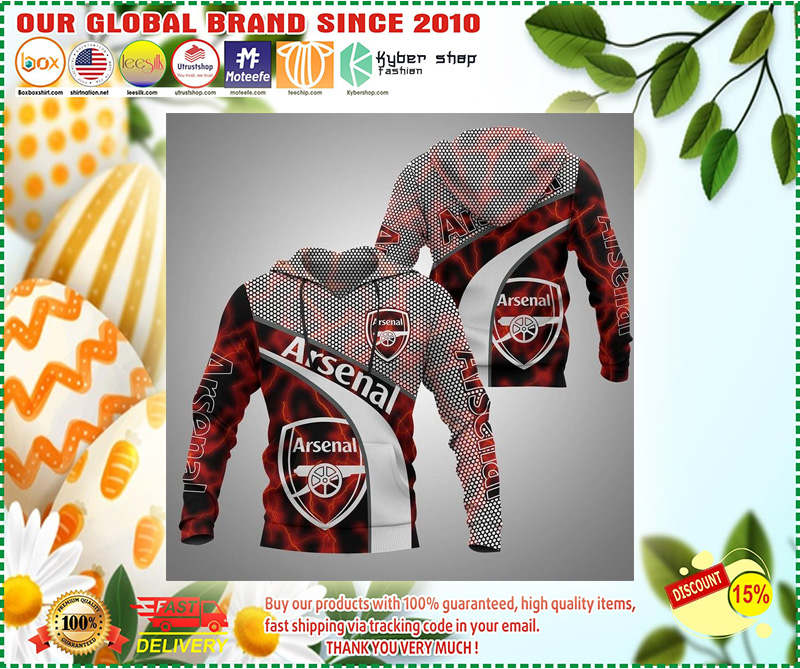 Arsenal 3d full print hoodie 2