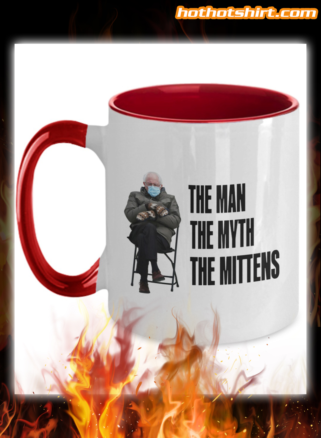 Bernie Sanders the man the myth the mittens mug 1