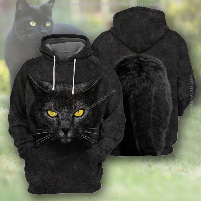 Black Cat 3d all over print hoodie