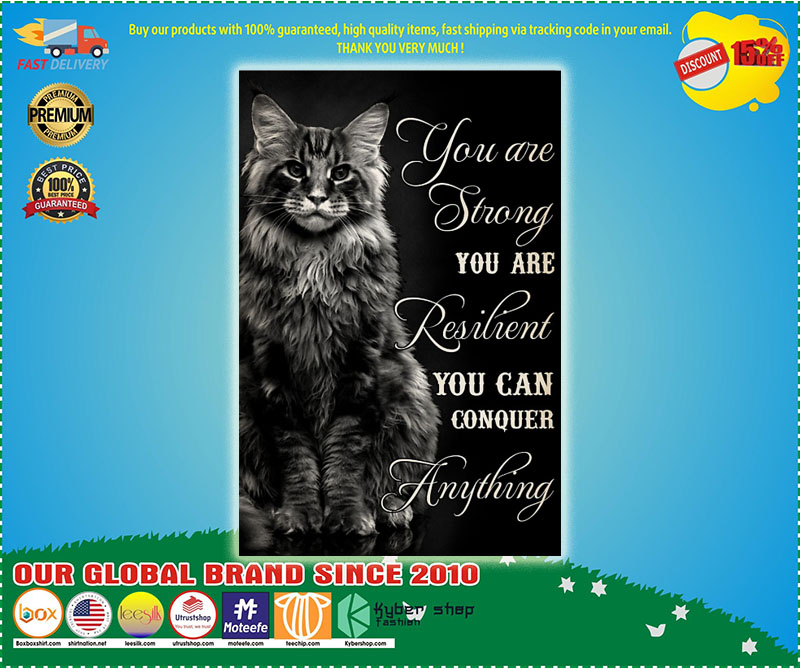 Black cat you are strong you are resilient poster51