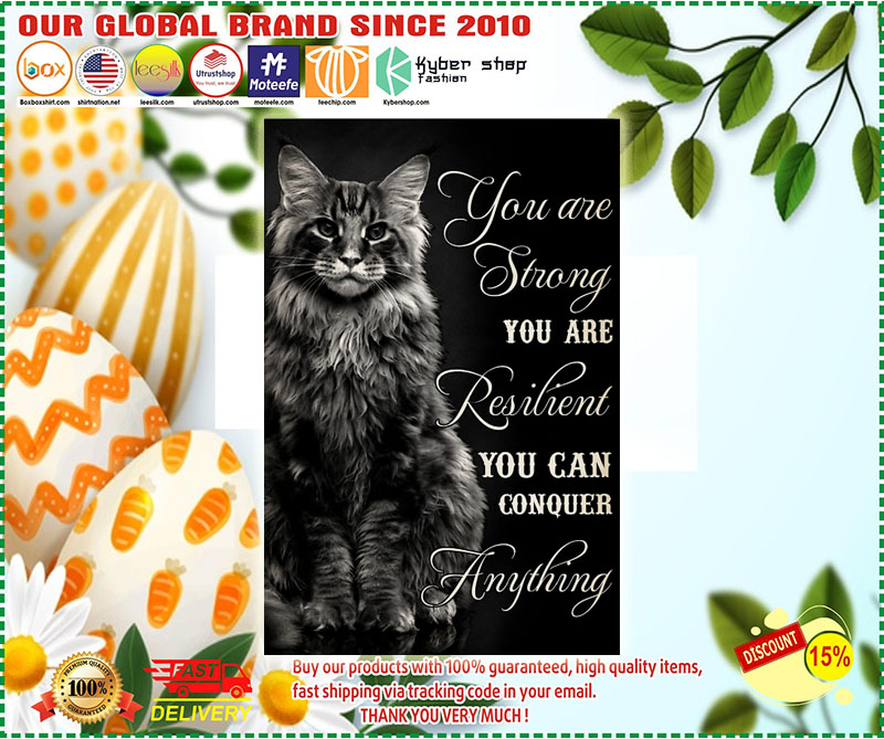 Black cat you are strong you are resilient poster55