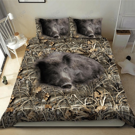 Boar hunting camo quilt bedding set – LIMITED EDITION