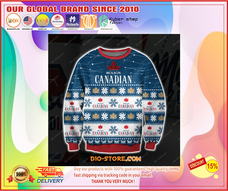 3D ALL OVER PRINT MOLSON CANADIAN UGLY CHRISTMAS SWEATER