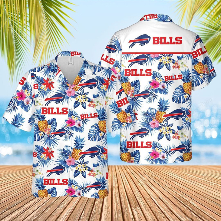 Buffalo Bills Logo Pinapple Hawaiian Shirt, Short