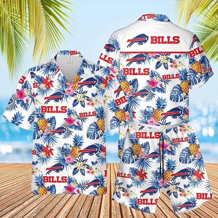 Buffalo Bills Logo Pinapple Hawaiian Shirt, Short2