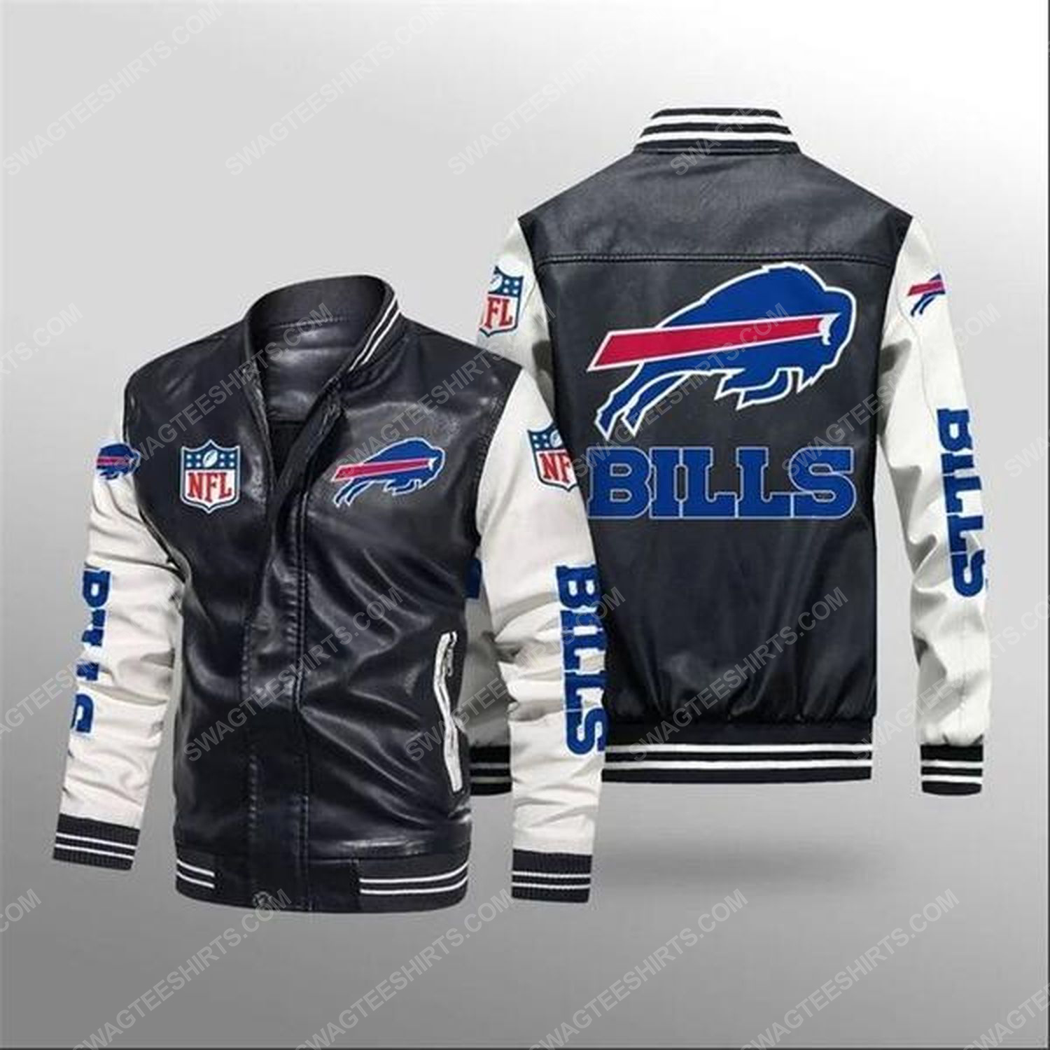 [special edition] Buffalo bills all over print leather bomber jacket – maria