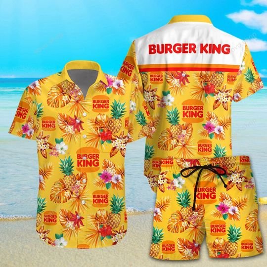 Burger king pineapple hawaiian shirt, short – LIMITED EDITION