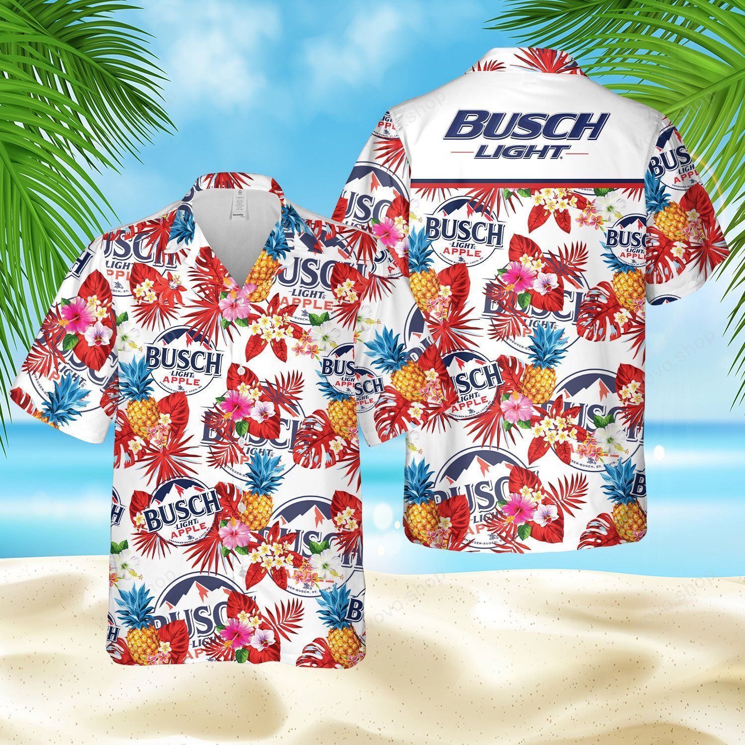 Busch Light Apple pineapple Hawaiian shirt, short – LIMITED EDITION