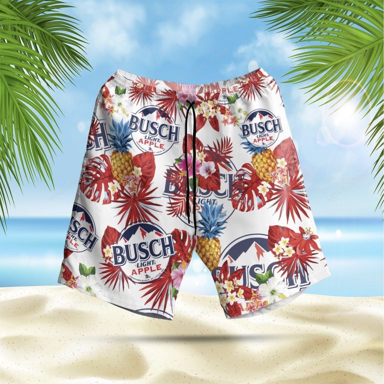 Busch Light Apple pineapple Hawaiian shirt, short (2)