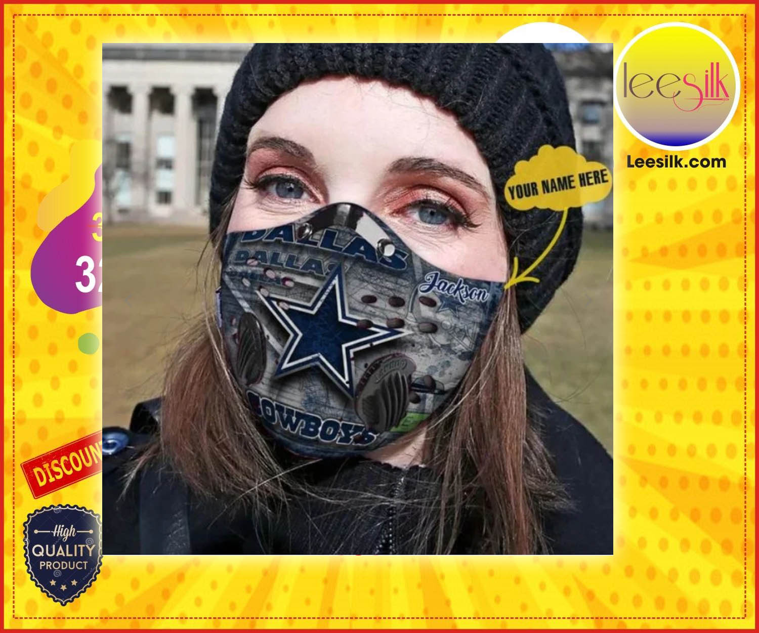 Dallas Cowboys personalized custom name face mask 4