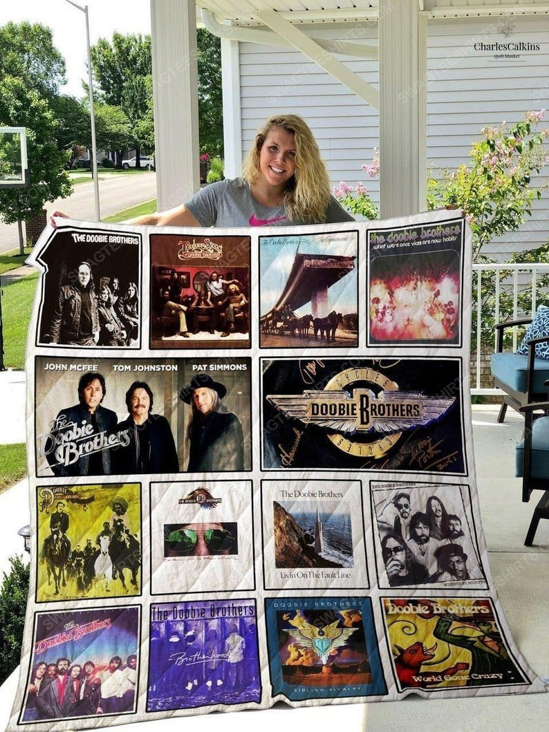 The doobie brothers albums cover all over print quilt 1