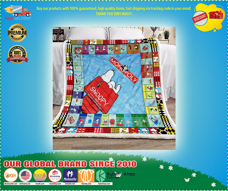 Monopoly snoopy blanket 2