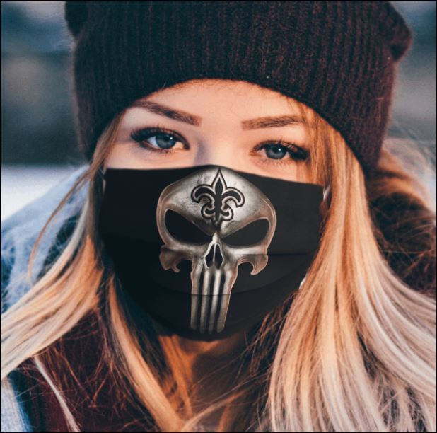 New Orleans Saints The Punisher face mask