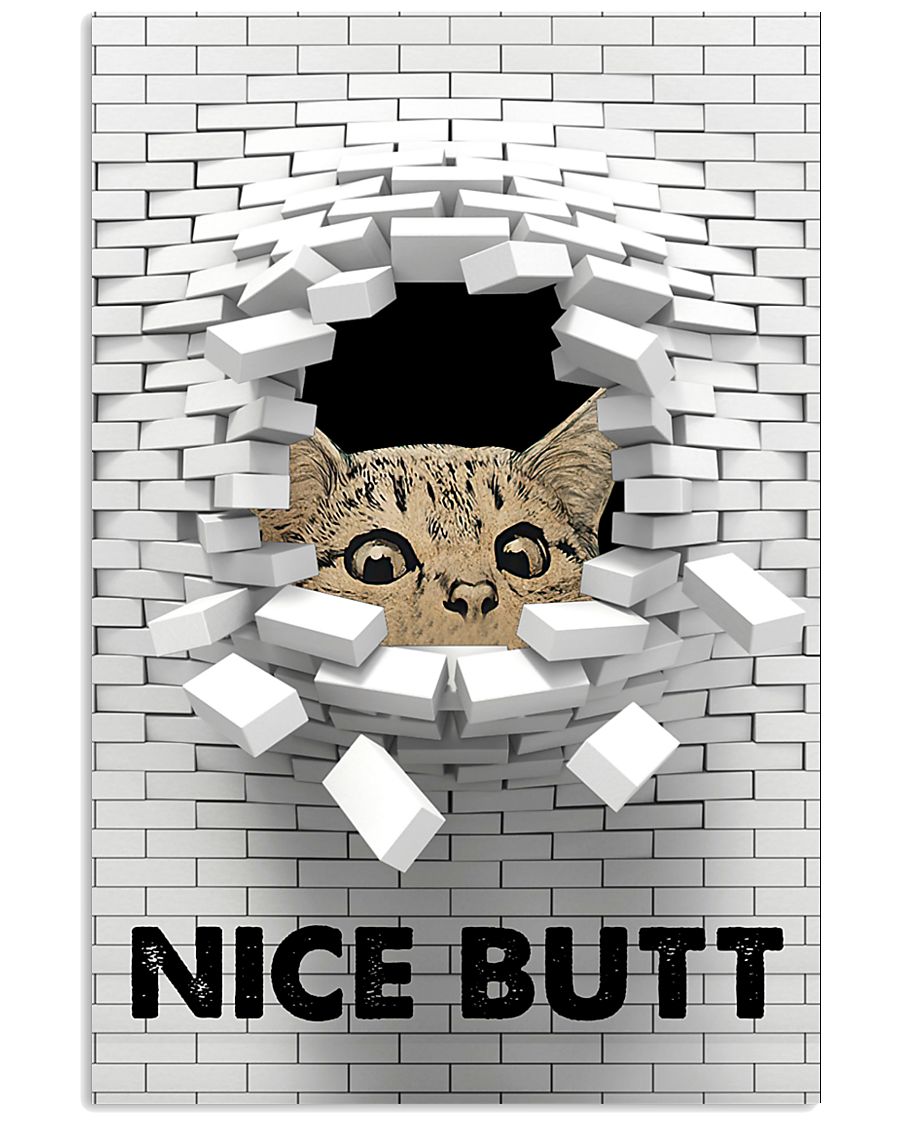 Cat nice butt 3d wall poster