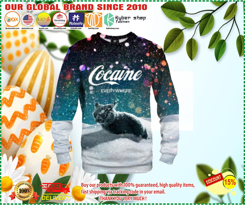 Cat snow cocaine everywhere shirt 1