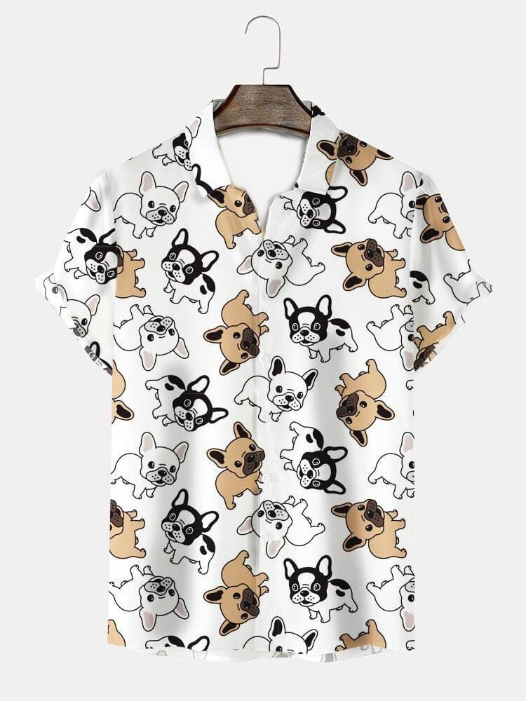 French Bulldog Frenchie Hawaiian Shirt