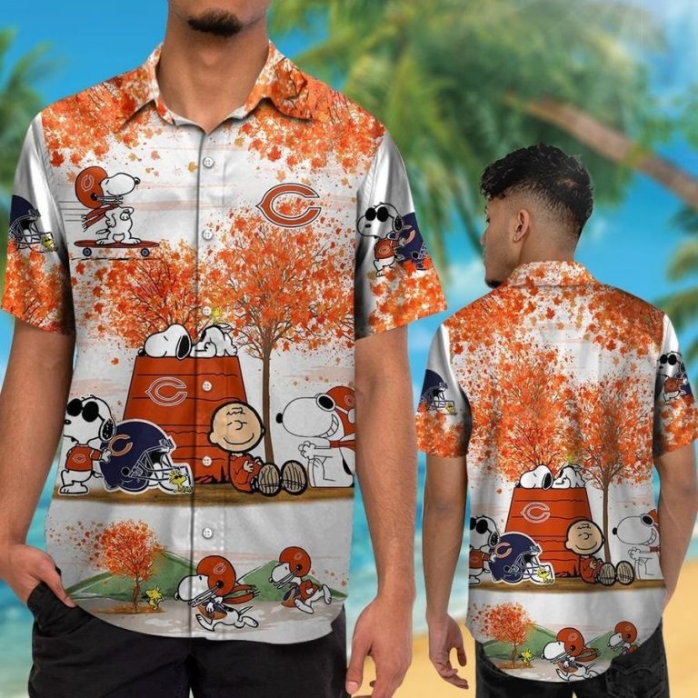 Chicago Bears Snoopy Autumn Hawaiian Shirt, Shorts