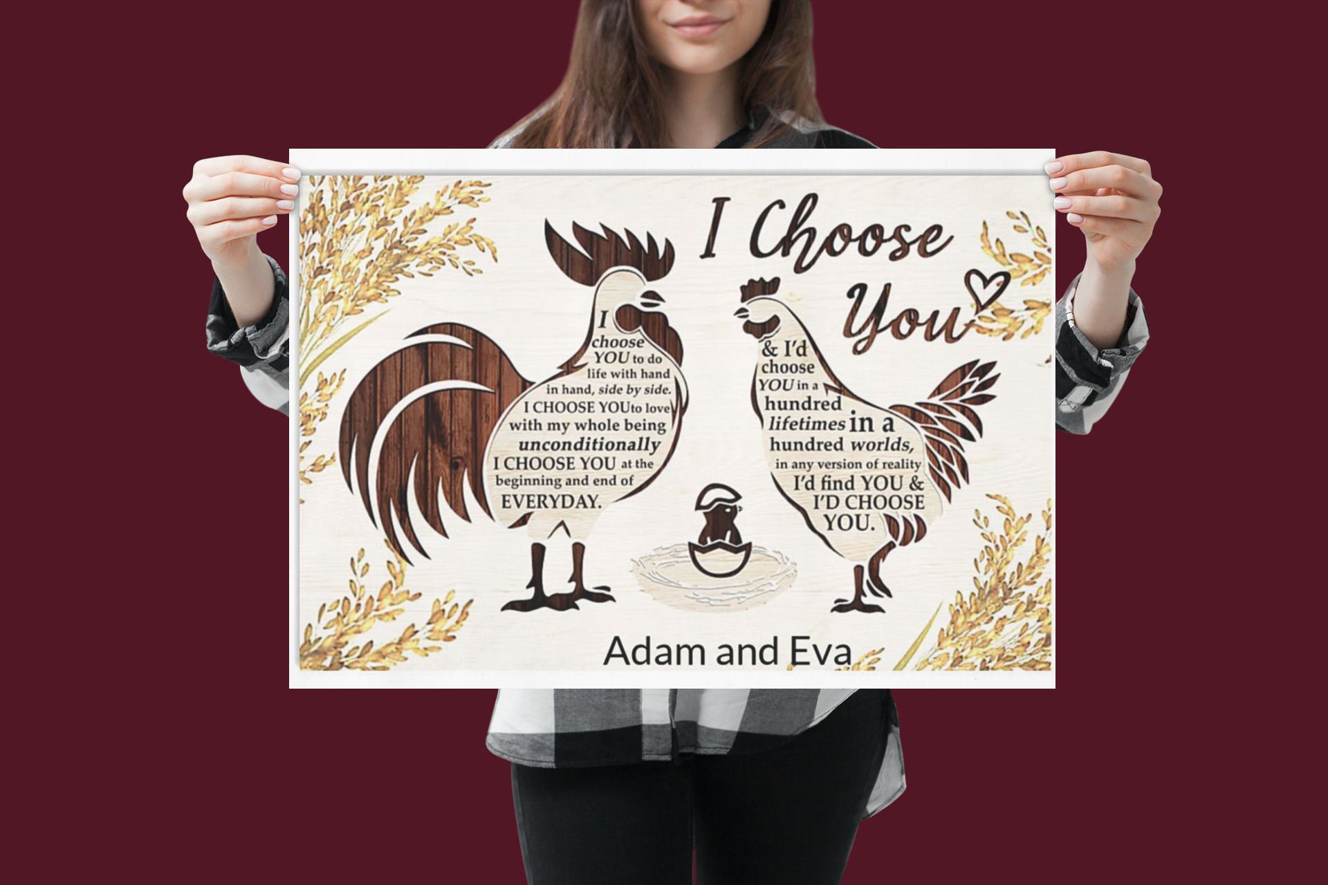 Chicken I choose you custom personalized name poster 4