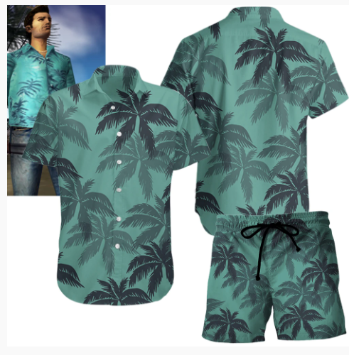 32-Tommy Vercetti GTA hawaiian shirt and short (2)