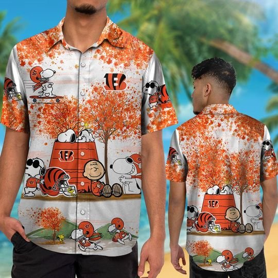 Cincinnati bengals Snoopy autumn hawaiian shirt,short