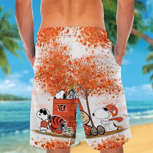 Cincinnati bengals Snoopy autumn hawaiian shirt,short3