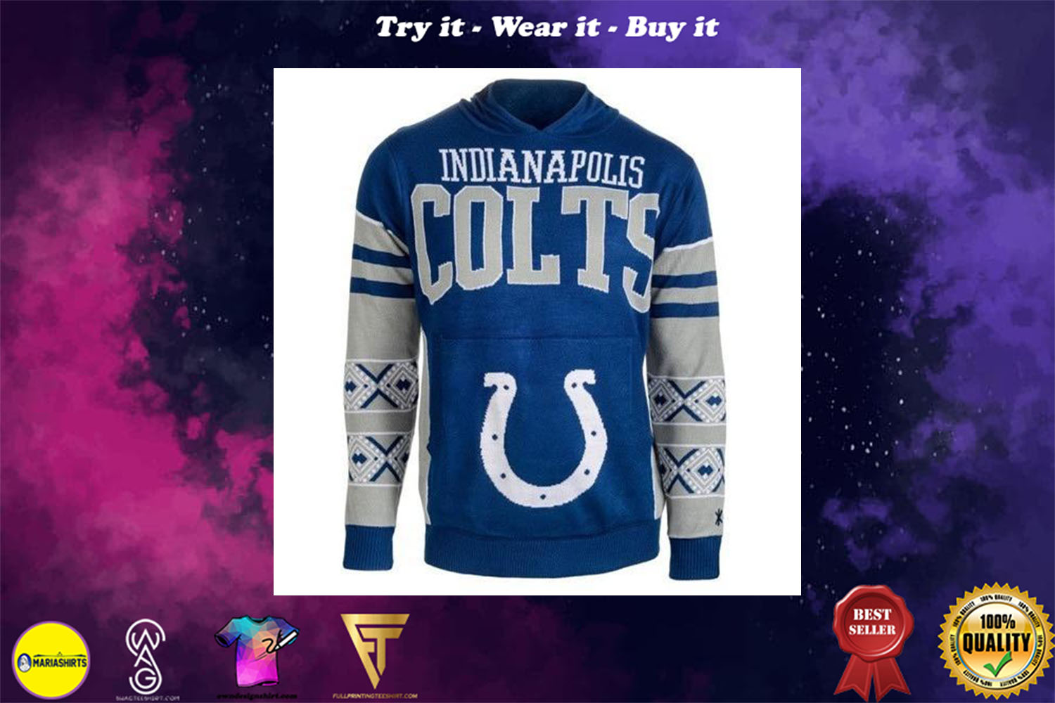 [special edition] the indianapolis colts nfl full over print shirt – maria