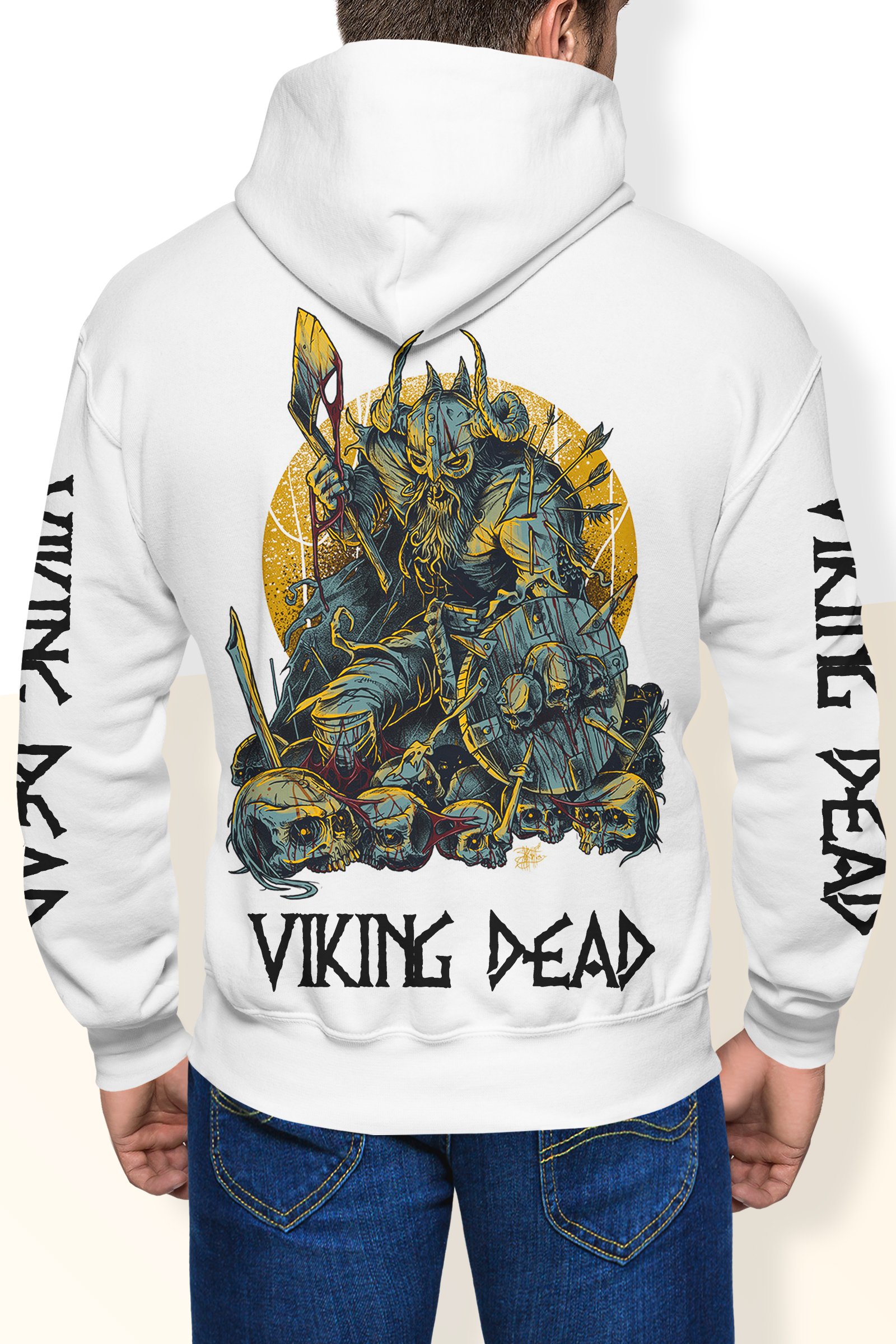 The viking dead full over printed hoodie 2