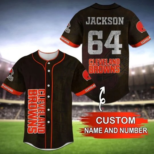Cleveland Browns orange custom personalized baseball jersey – LIMITED EDITION
