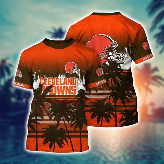 Cleveland Browns palm tree hawaiian 3d T-Shirt – LIMITED EDITION