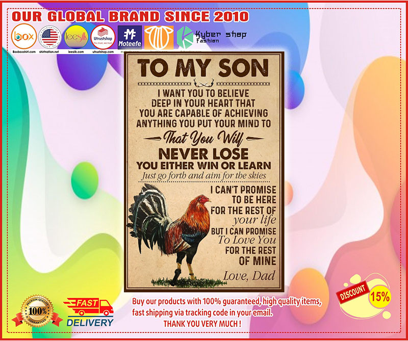 Cock to my son never lose you either win or learn poster53