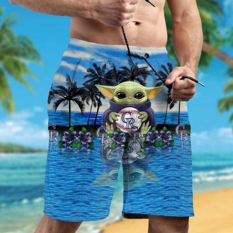 Colorado Rockies And Baby Yoda Hawaiian Shirt, Shorts2