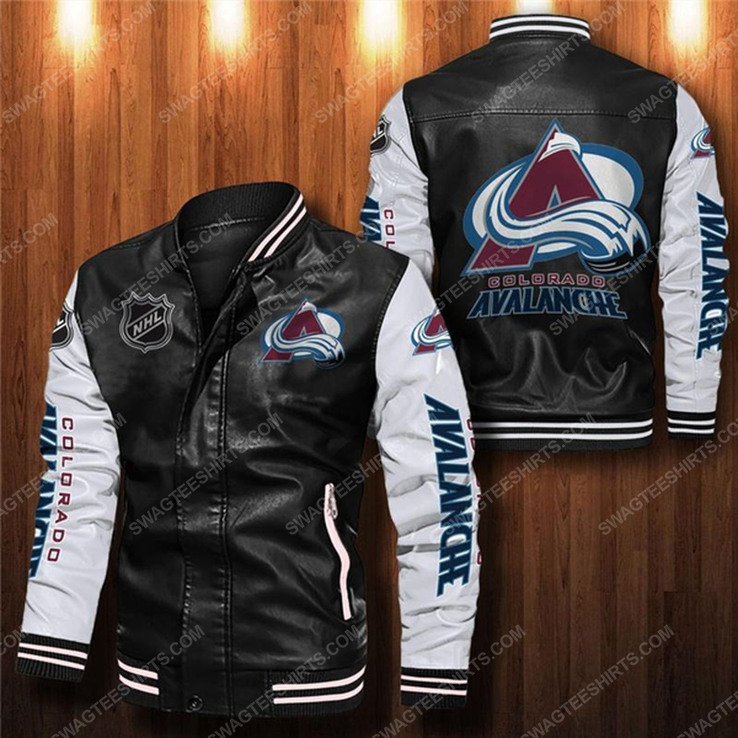 [special edition] Colorado avalanche all over print leather bomber jacket – maria