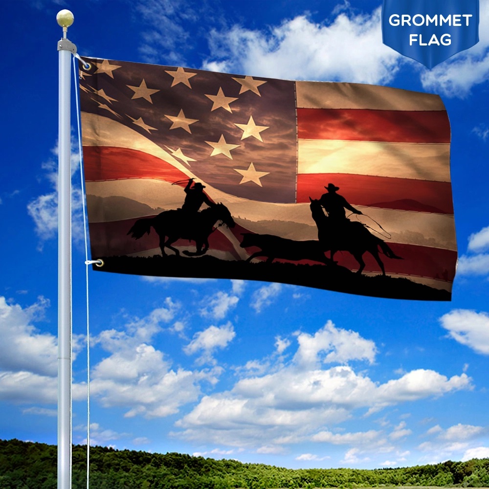 Cowboy American Grommet Flag – Saleoff 300921