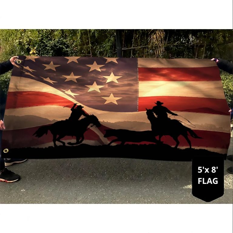 Cowboy American Grommet Flag