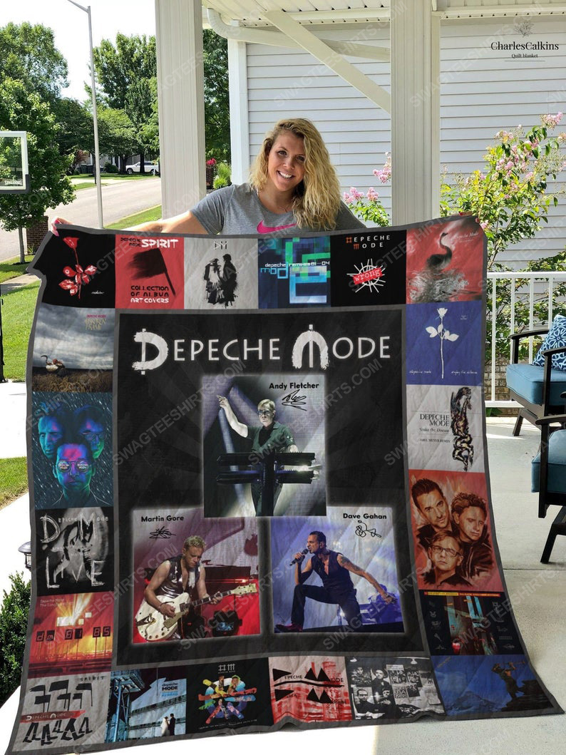 Vintage depeche mode rock band all over print quilt 1